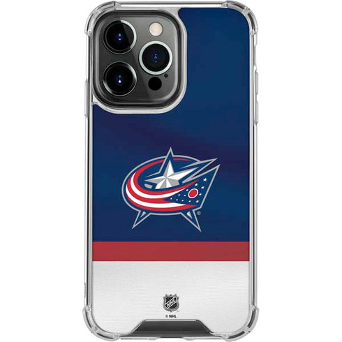 NHL Columbus Blue Jackets Alternate Jersey iPhone 16 Pro Clear Case